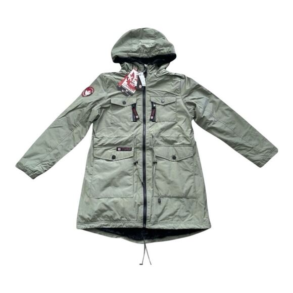Canada Weather Gear Sherpa Lined Anorak Parker Jacket Sage Style OLCW894EC
